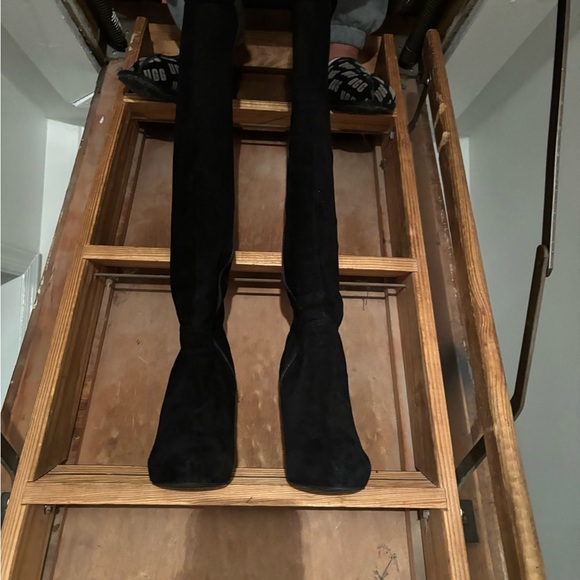 Beverly Johnson knee hi suede Black Women's Boots - Picture 3 of 9